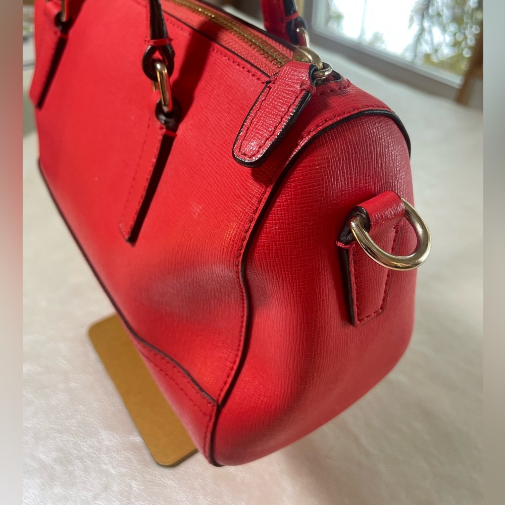 ‼️ SPRING SALE Coach Y2K Mini Satchel in Vibrant Hot Pink/Red Saffiano Leather - Picture 7 of 17